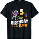 5 Year Old Boy Astronaut 5th Birthday Boy T-Shirt - T-Shirt | Black