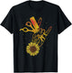 Hairstylist Sunflower Design Hippie Hair Salon T-Shirt - T-Shirt | Black