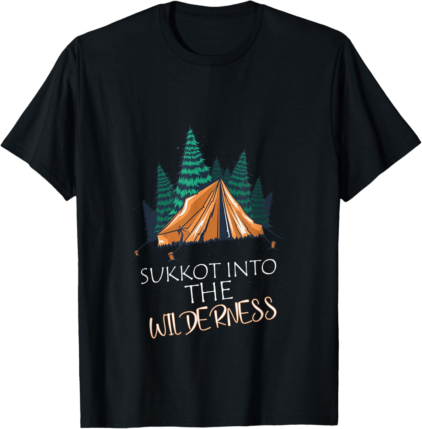 Sukkot into The Wilderness Biblical Feast T-Shirt - T-Shirt | Black