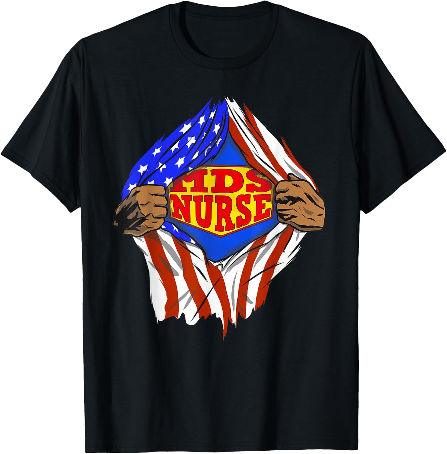 Funny Super Mds Nurse Hero Job T-Shirt - T-Shirt | Black