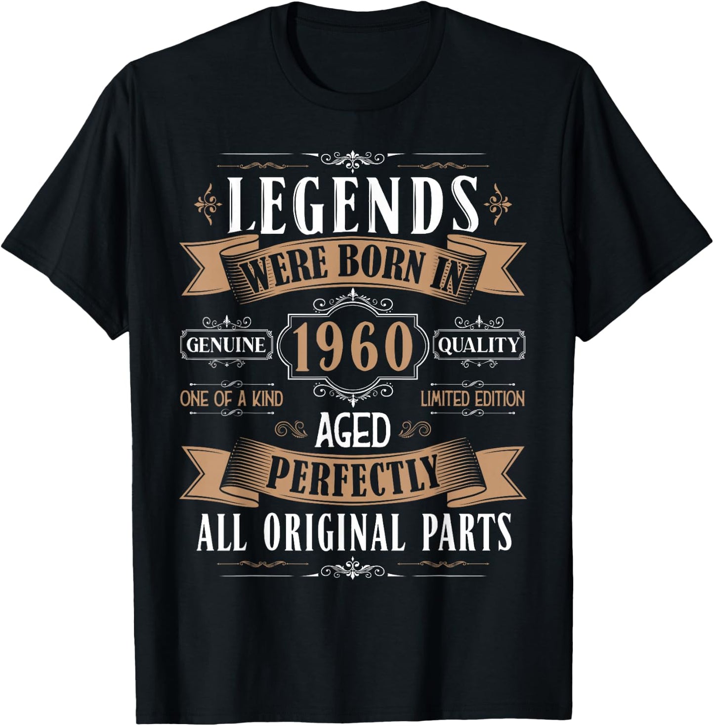 Legends Born in 1960 65th Birthday 65 Years Old Bday Men T-Shirt - T-Shirt | Black