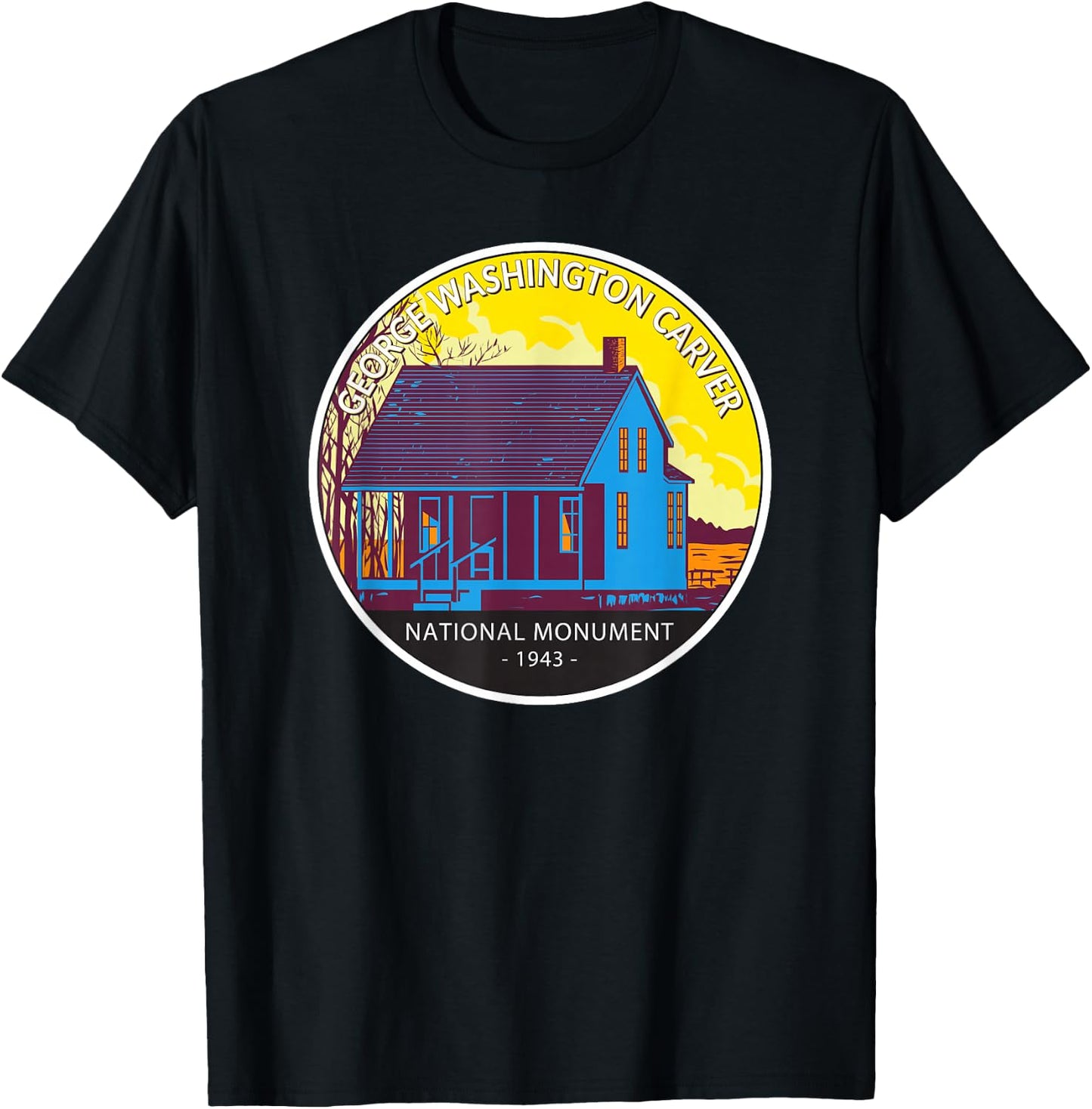 George Washington Carver National Monument Vintage T-Shirt - T-Shirt | Black