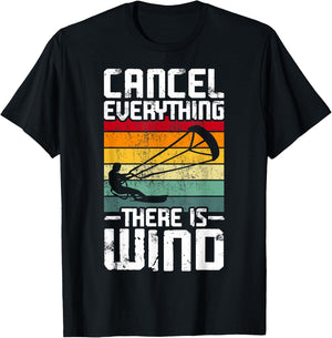 Cancel everything, there is wind. T-Shirt - T-Shirt | Black