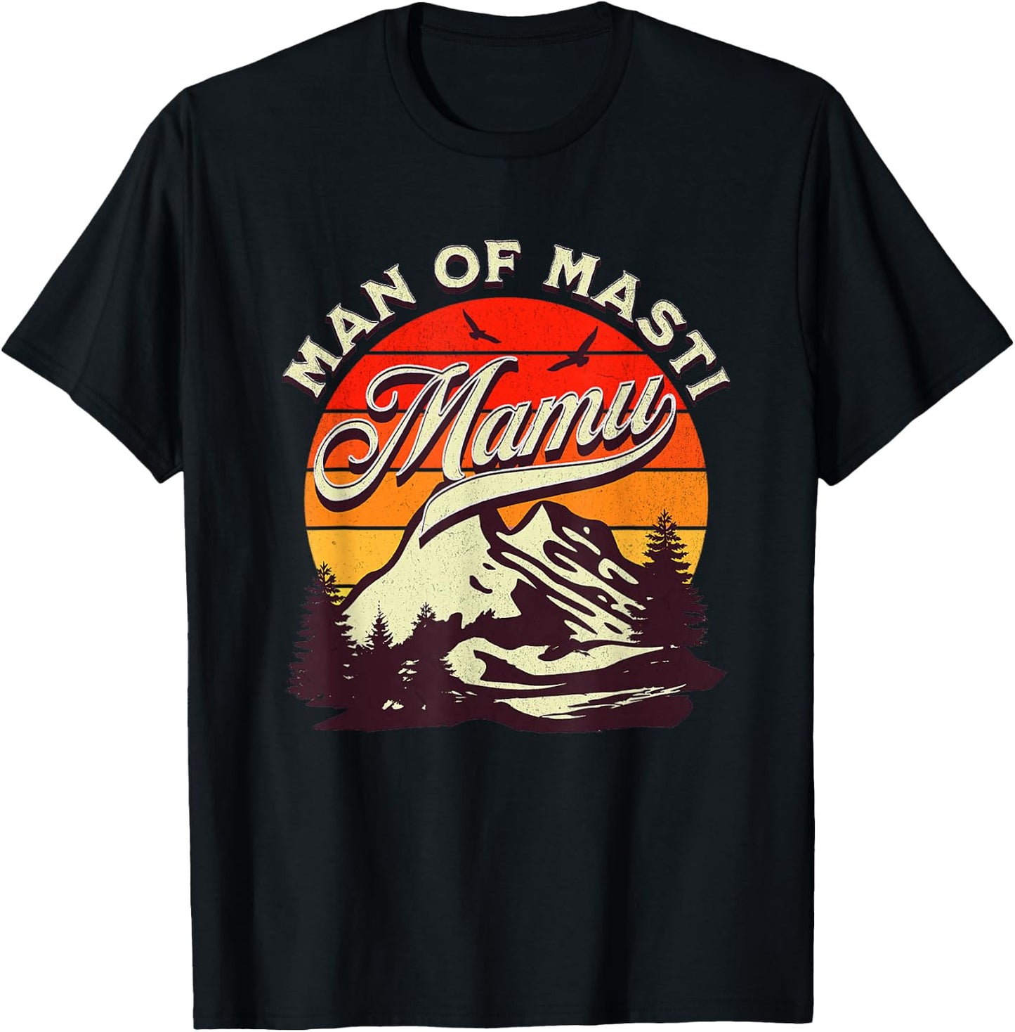 Mamu Man of Masti, Cool Pakistani Mamu Desi Uncle T-Shirt - T-Shirt | Black