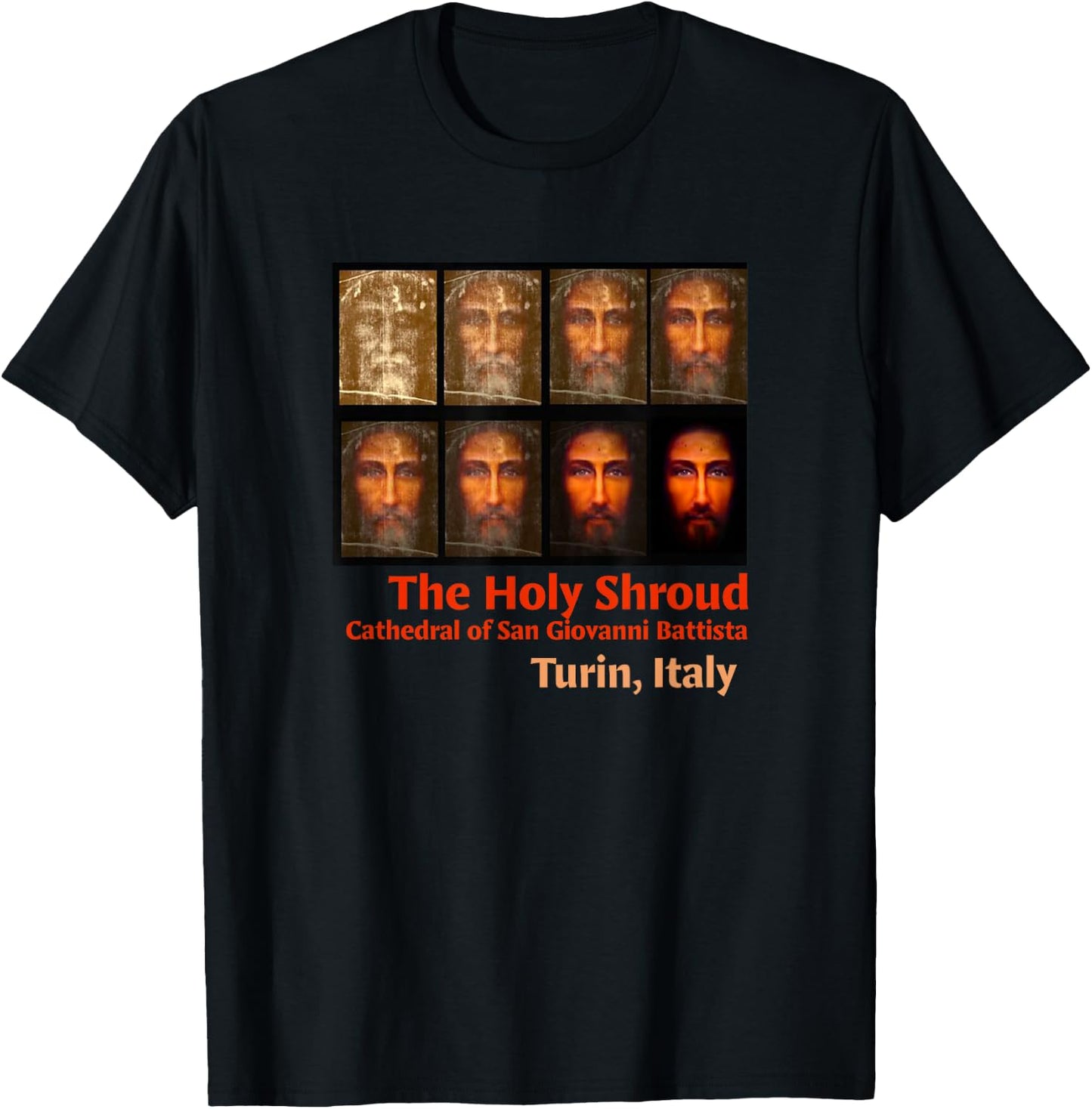 Shroud of Turin The Holy Face of Jesus Test Phases T-Shirt - T-Shirt | Black