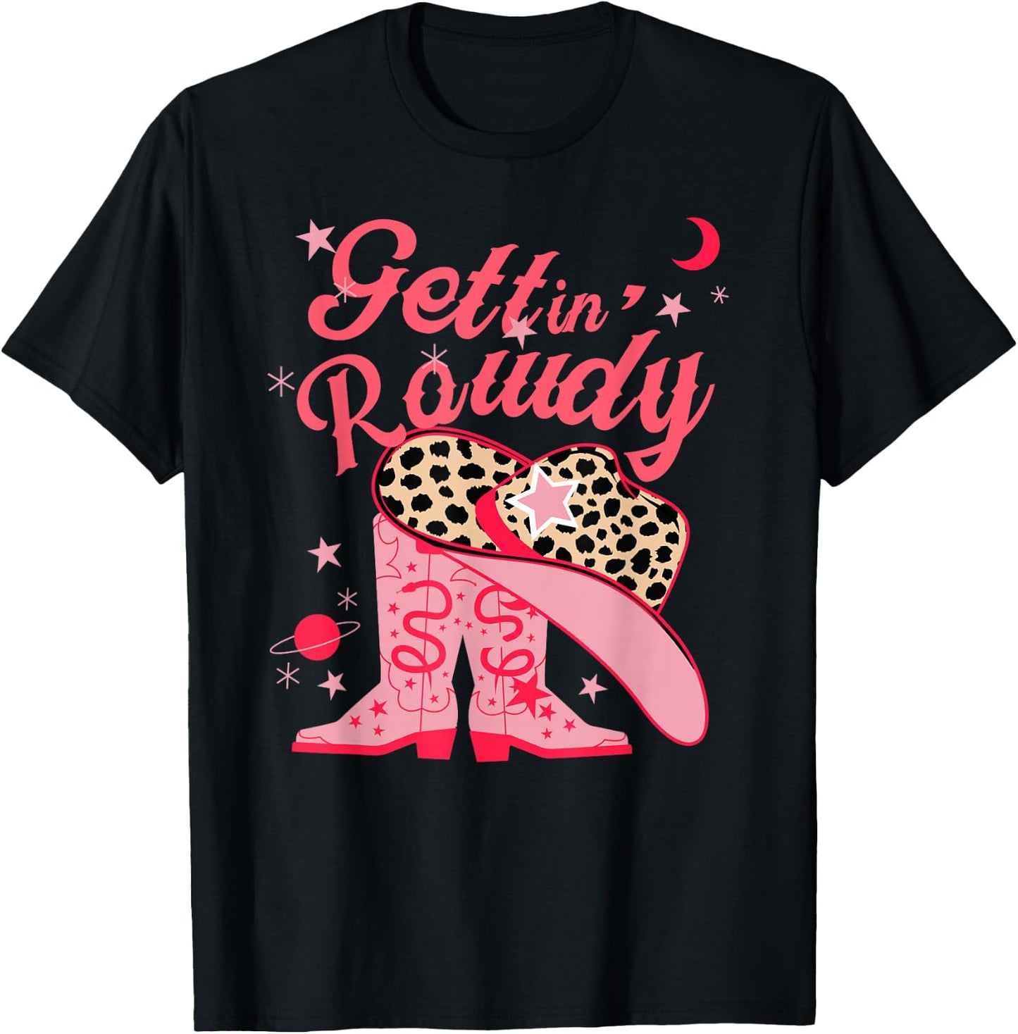 Getting Rowdy Getting Hitched Nashville Bachelorette Party T-Shirt - T-Shirt | Black