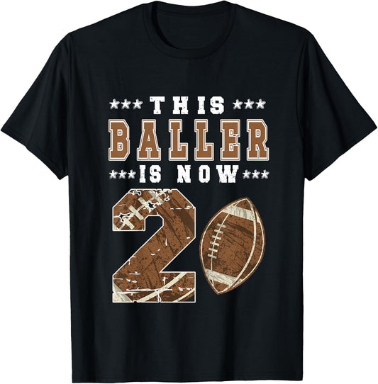 Kids 2nd Birthday Party Football Boy Two Year Old Football Player T-Shirt - T-Shirt | Black