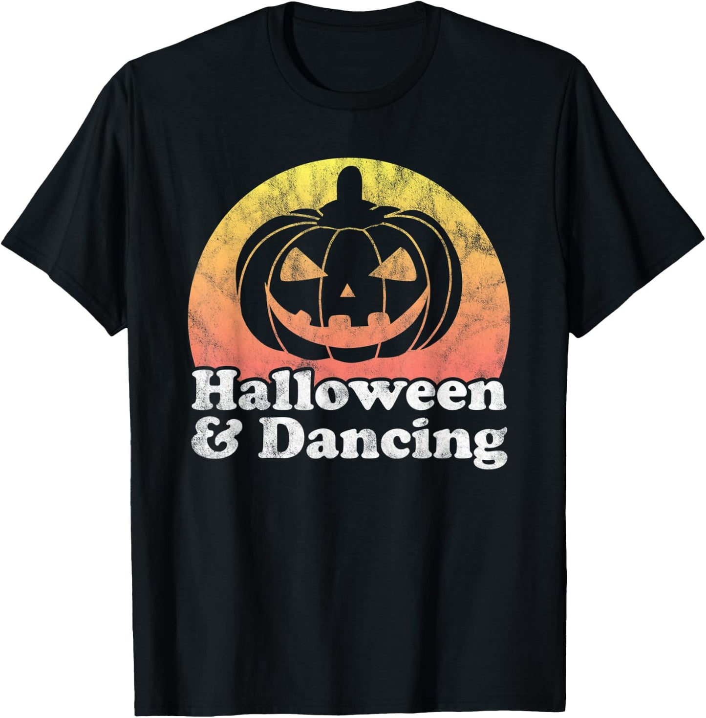 Halloween and Dancing Dance Pumpkin T-Shirt - T-Shirt | Black