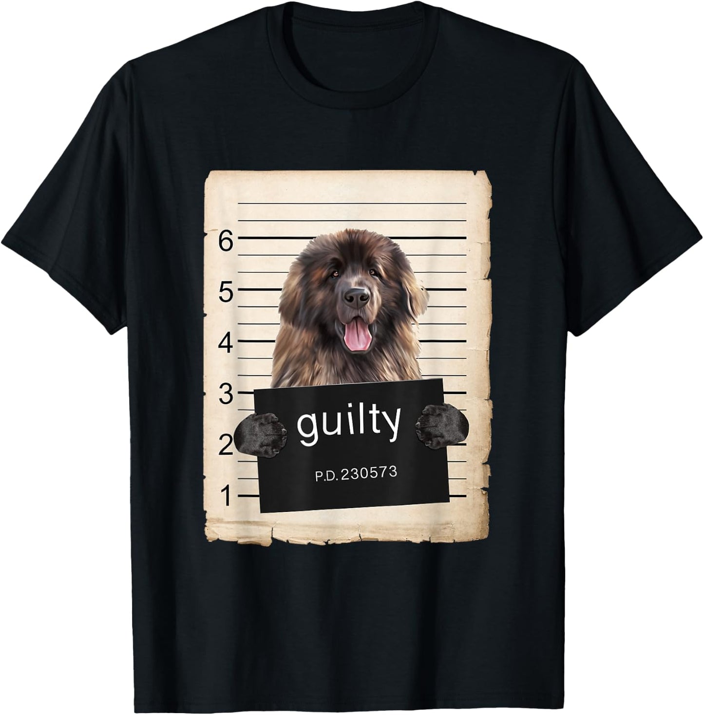 Leonberger mug shot T-Shirt - T-Shirt | Black