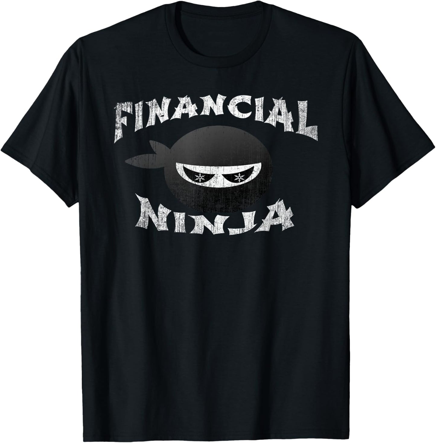 Finanz Ninja Guy Multitasking CFO Team Accountant Crew T-Shirt - T-Shirt | Black