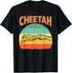 Funny Vintage Cheetah Art Boys Girls Leopard Safari Wildlife T-Shirt - T-Shirt | Black