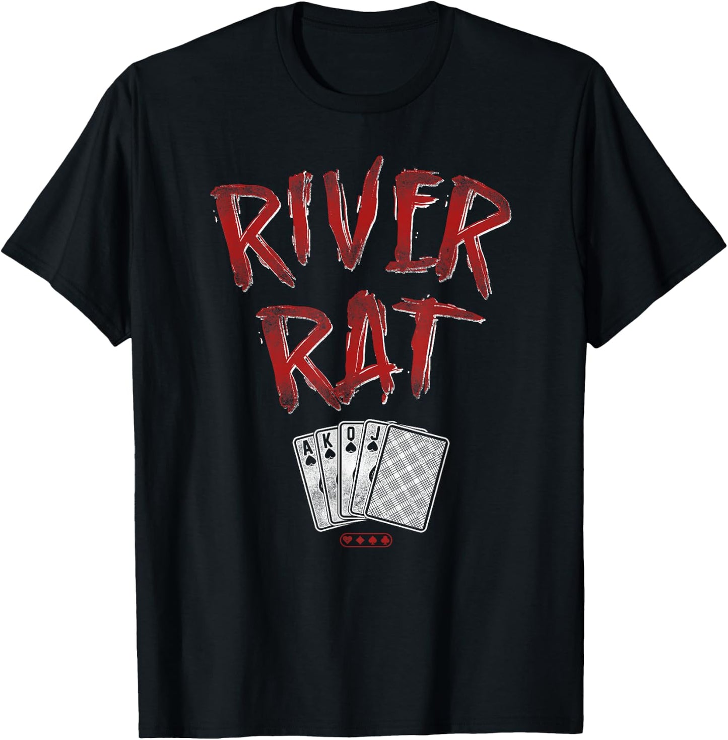 Poker Vintage River Rat T-Shirt - T-Shirt | Black