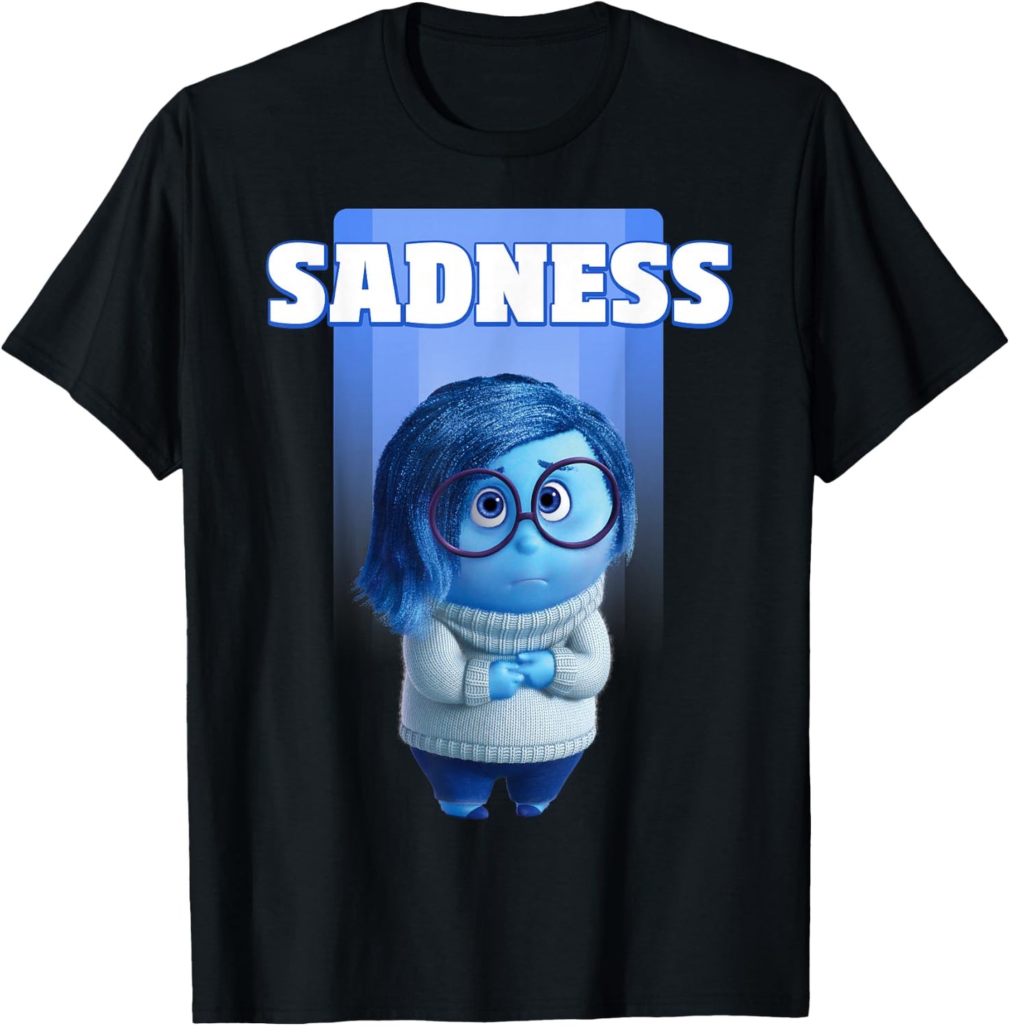 Disney Pixar Inside Out Sadness Portrait T-Shirt - T-Shirt | Black