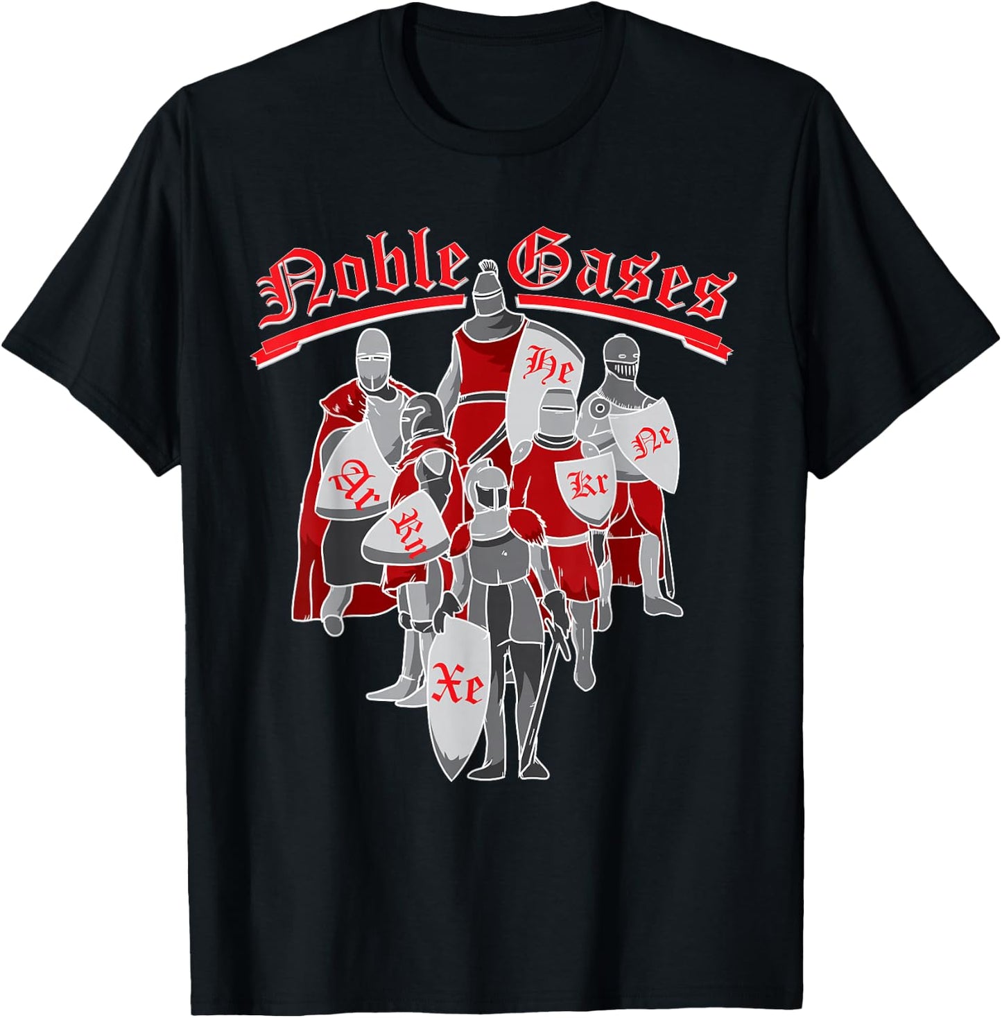 Funny Noble Gases Science Loving Men, Women, Girls and Boys T-Shirt - T-Shirt | Black