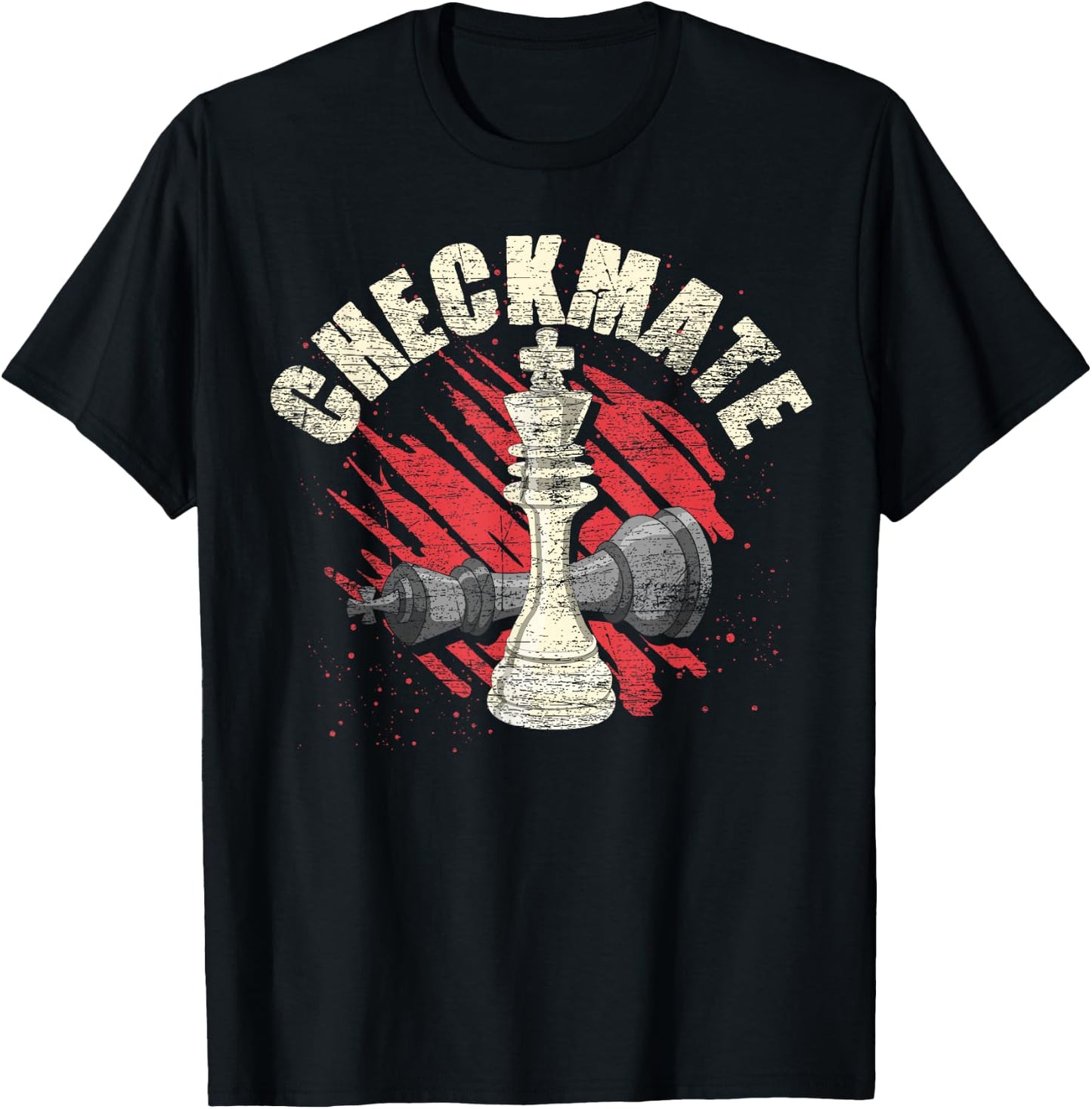 Chess Mat Chess Figure King Chess Player Board Game Chess T-Shirt - T-Shirt | Black