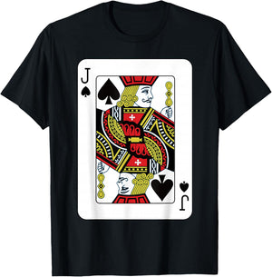 Jack Of The Spades Playing Card Poker T-Shirt - T-Shirt | Black