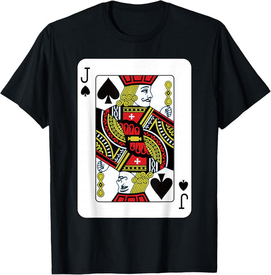 Jack Of The Spades Playing Card Poker T-Shirt - T-Shirt | Black