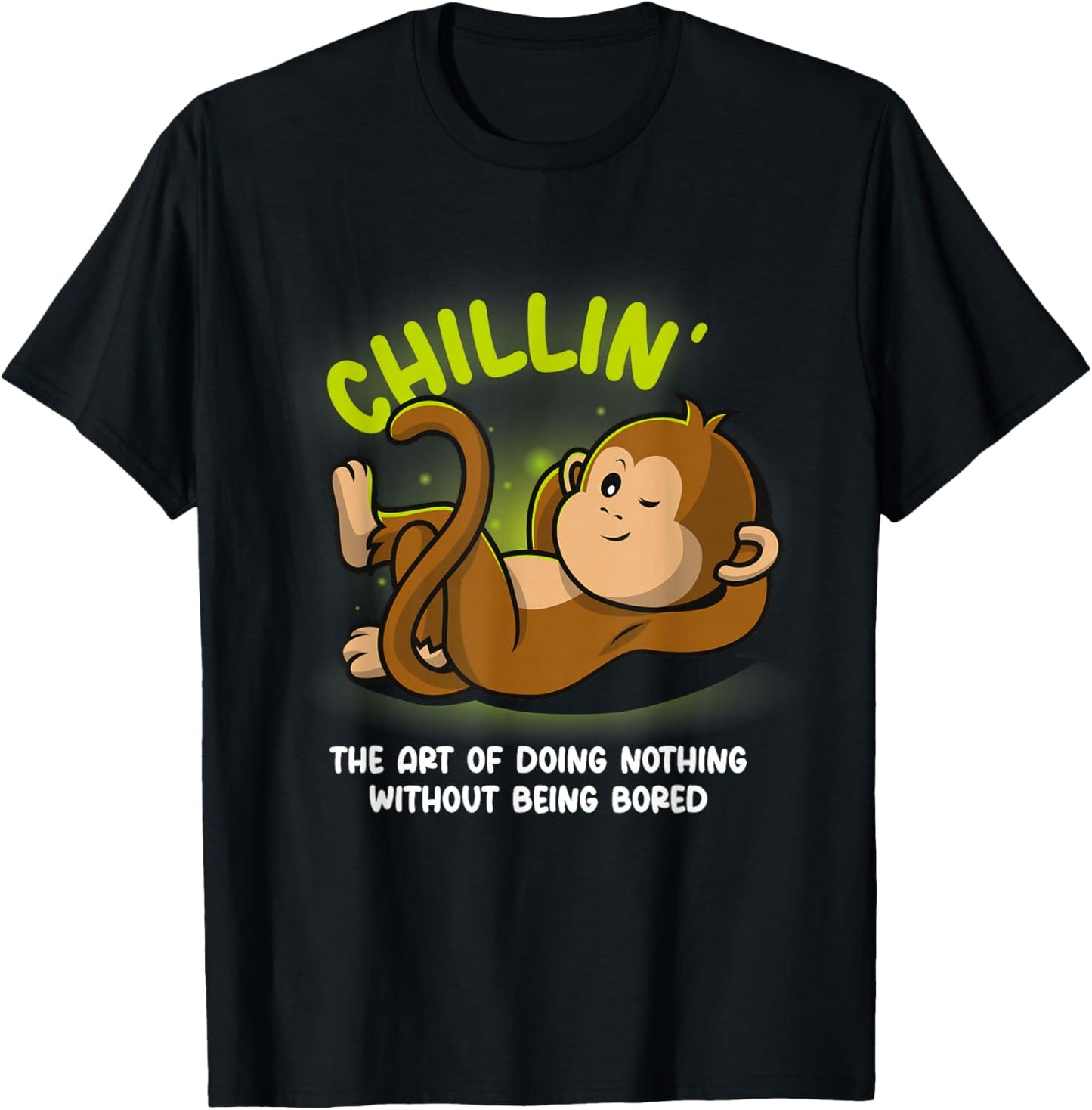 Monkey Lover Chilling Chimp T-Shirt - T-Shirt | Black