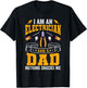 I'm An Electrician And A Dad Nothing Shock Me Electrical T-Shirt - T-Shirt | Black