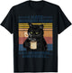 Grumpy Black Cat Drinking Coffee I Hate Morning People Women T-Shirt - T-Shirt | Black