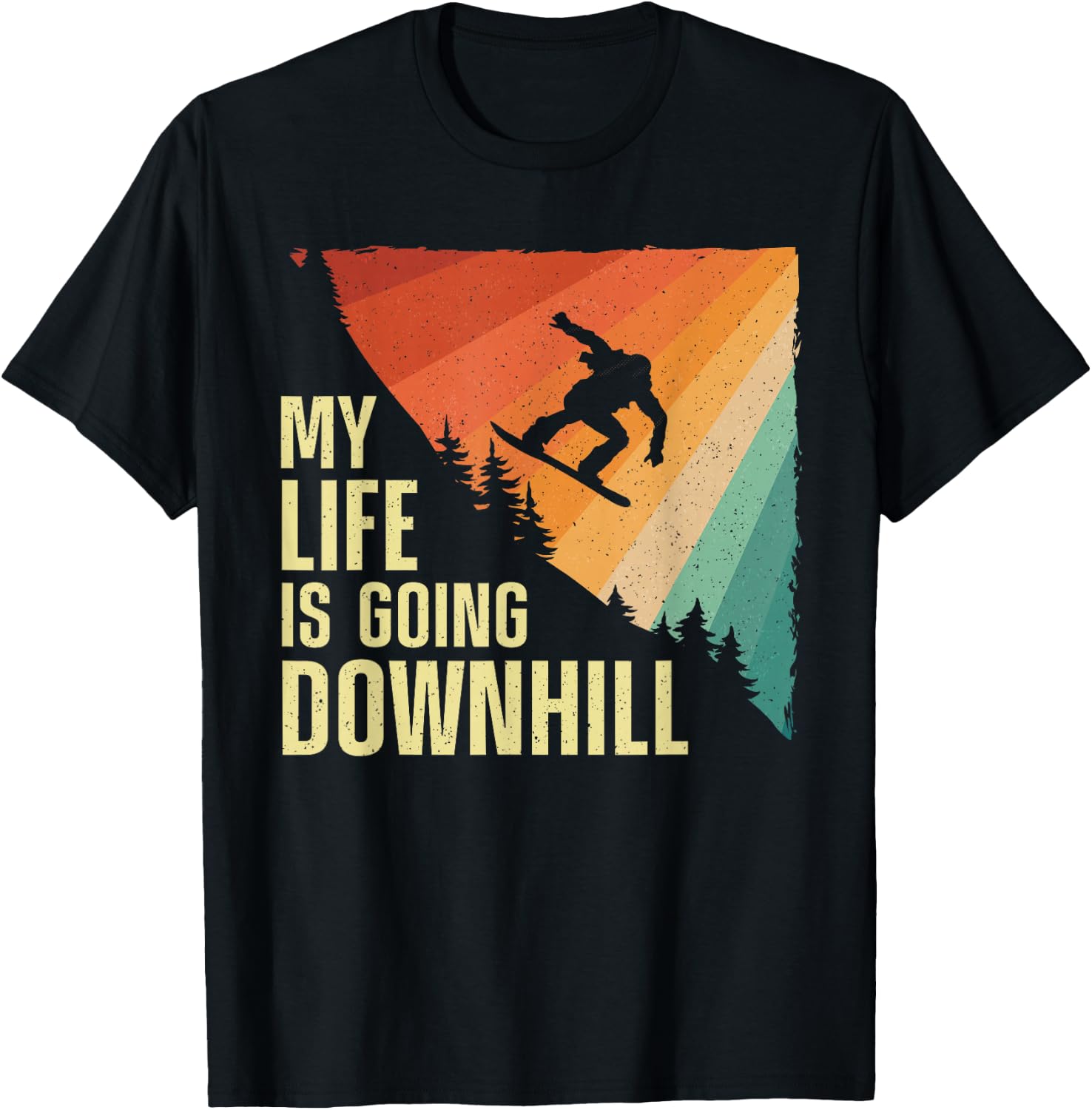 Cool Snowboarding Art Women Snowboard Snowboarder T-Shirt - T-Shirt | Black