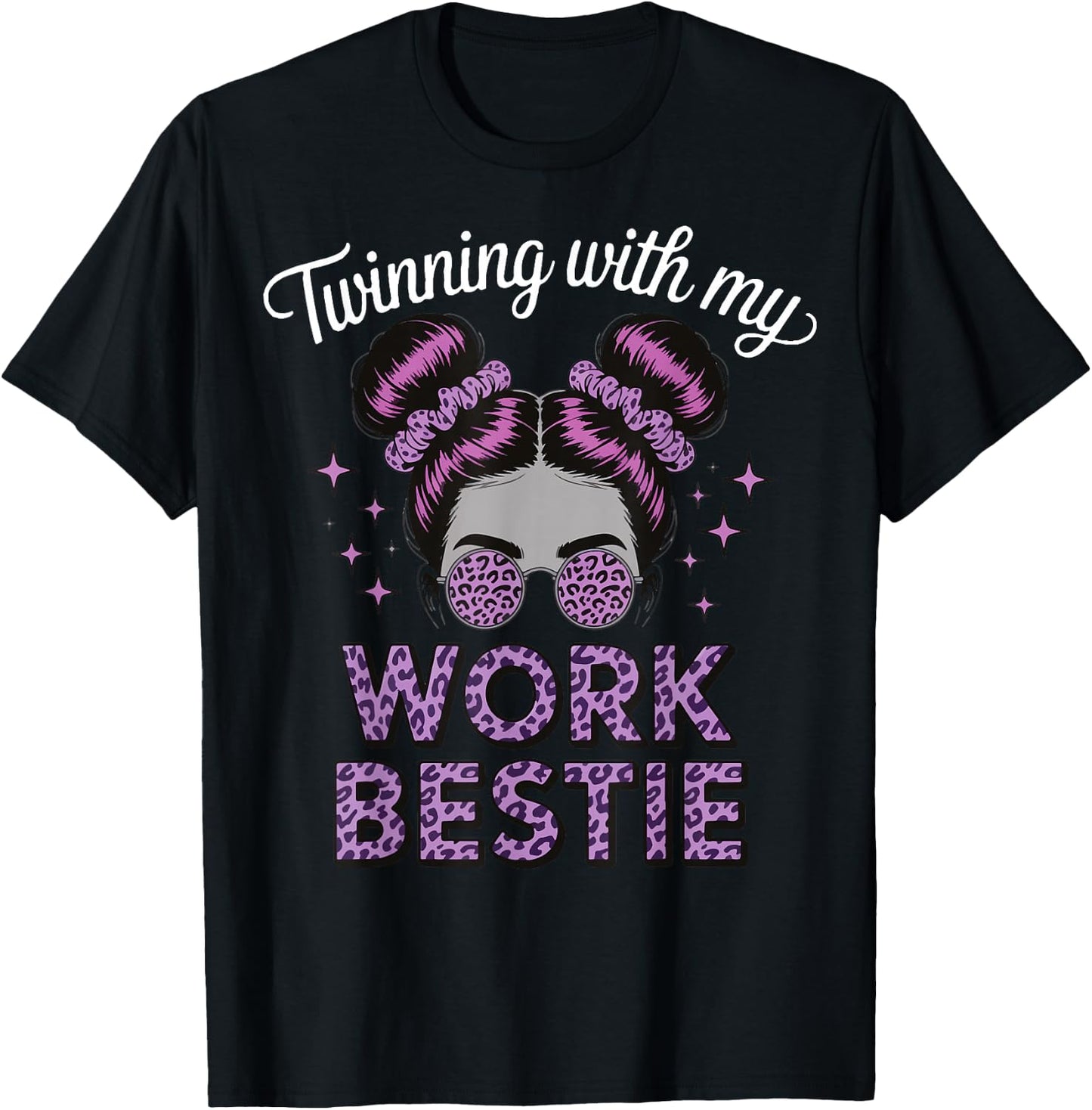 Twinning With My Work Bestie T-Shirt - T-Shirt | Black