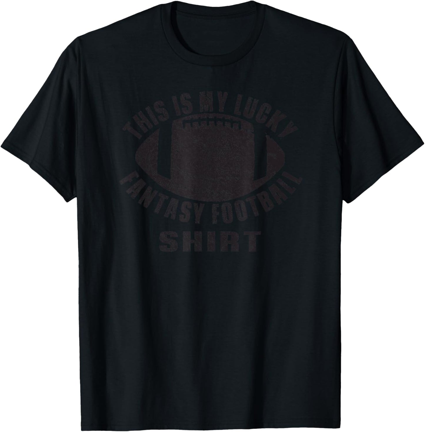 My Lucky Fantasy Football Shirt Vintage Football Season T-Shirt - T-Shirt | Black