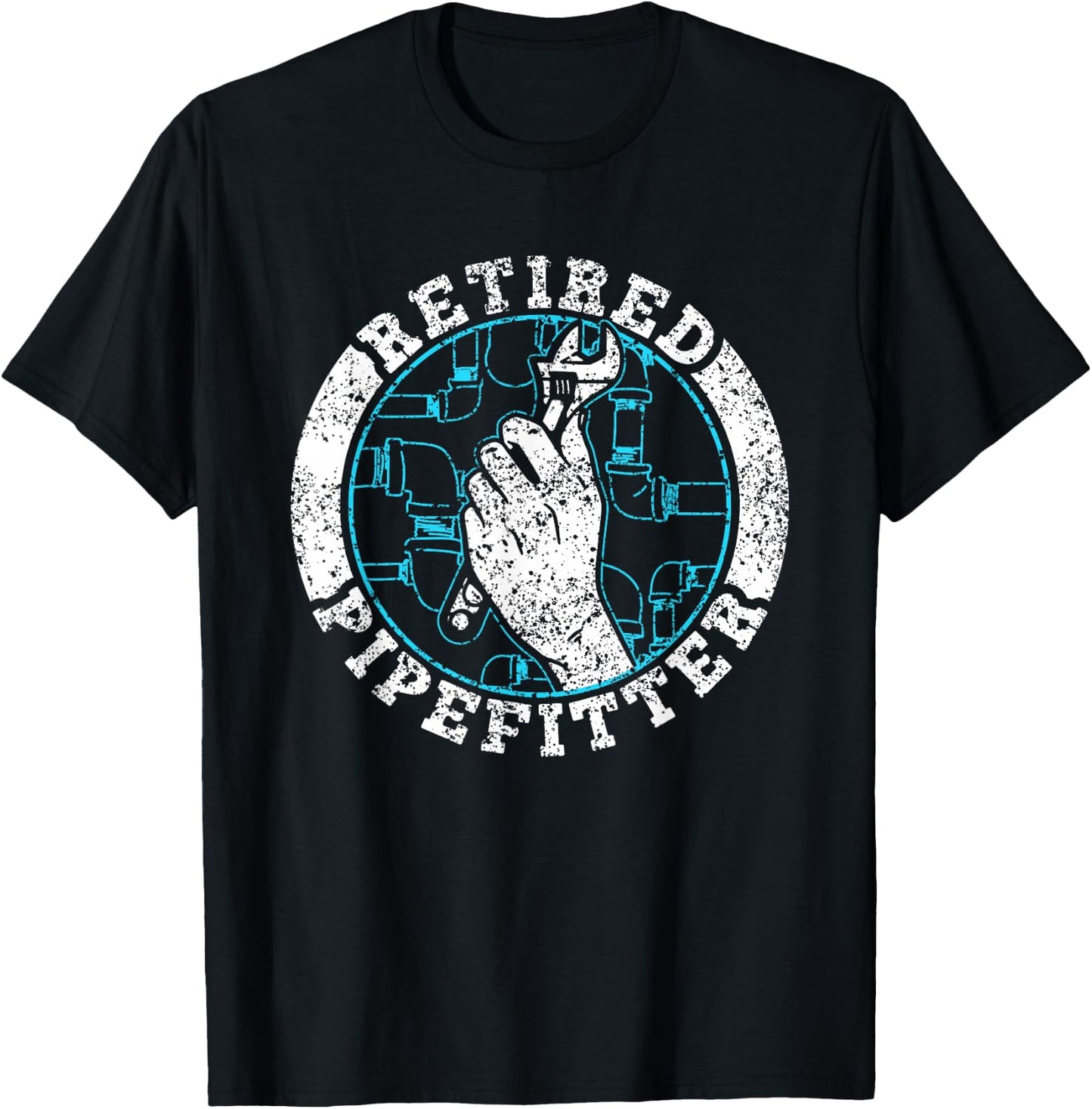 Retired Pipefitter Plumber Pipefitting Pipe Pipefitter T-Shirt - T-Shirt | Black