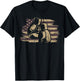 Boxing Gloves American Flag Retro Old School Boxing T-Shirt - T-Shirt | Black