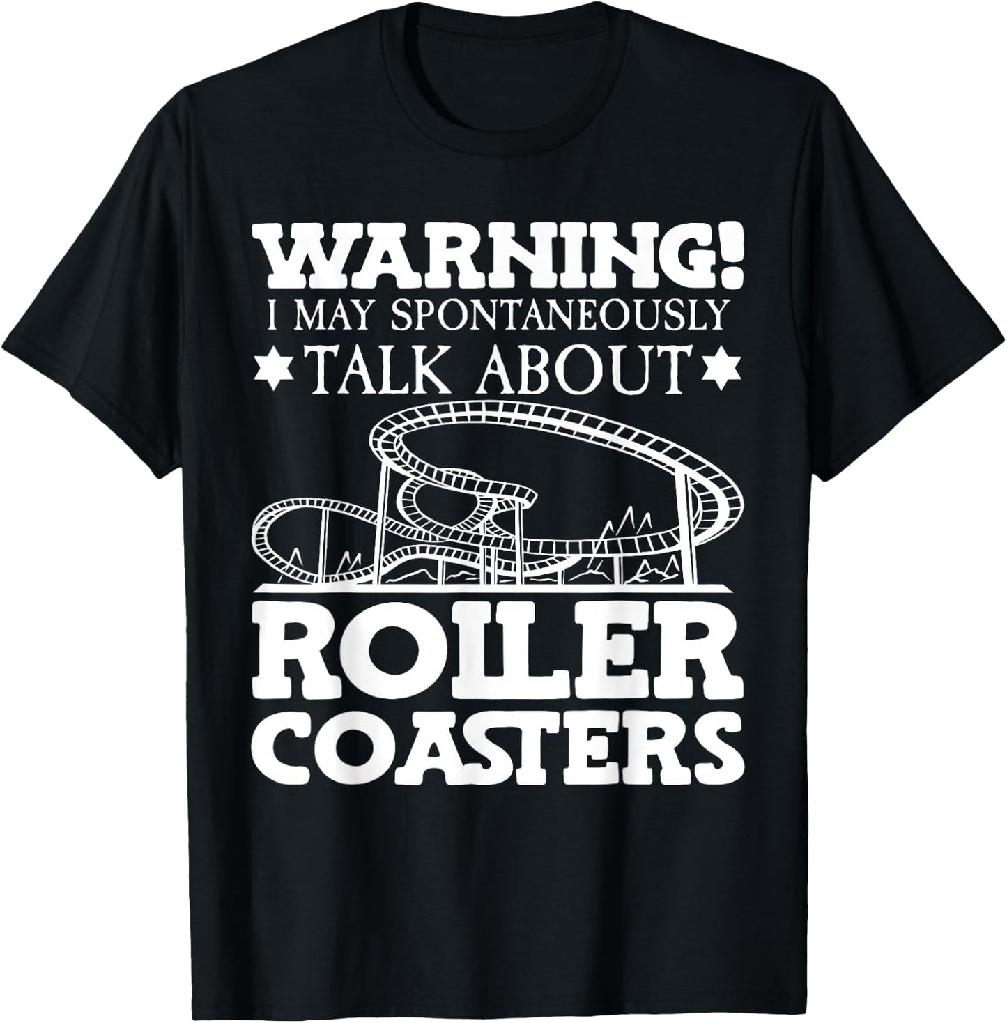 Funny Roller Coaster T-Shirt - T-Shirt | Black