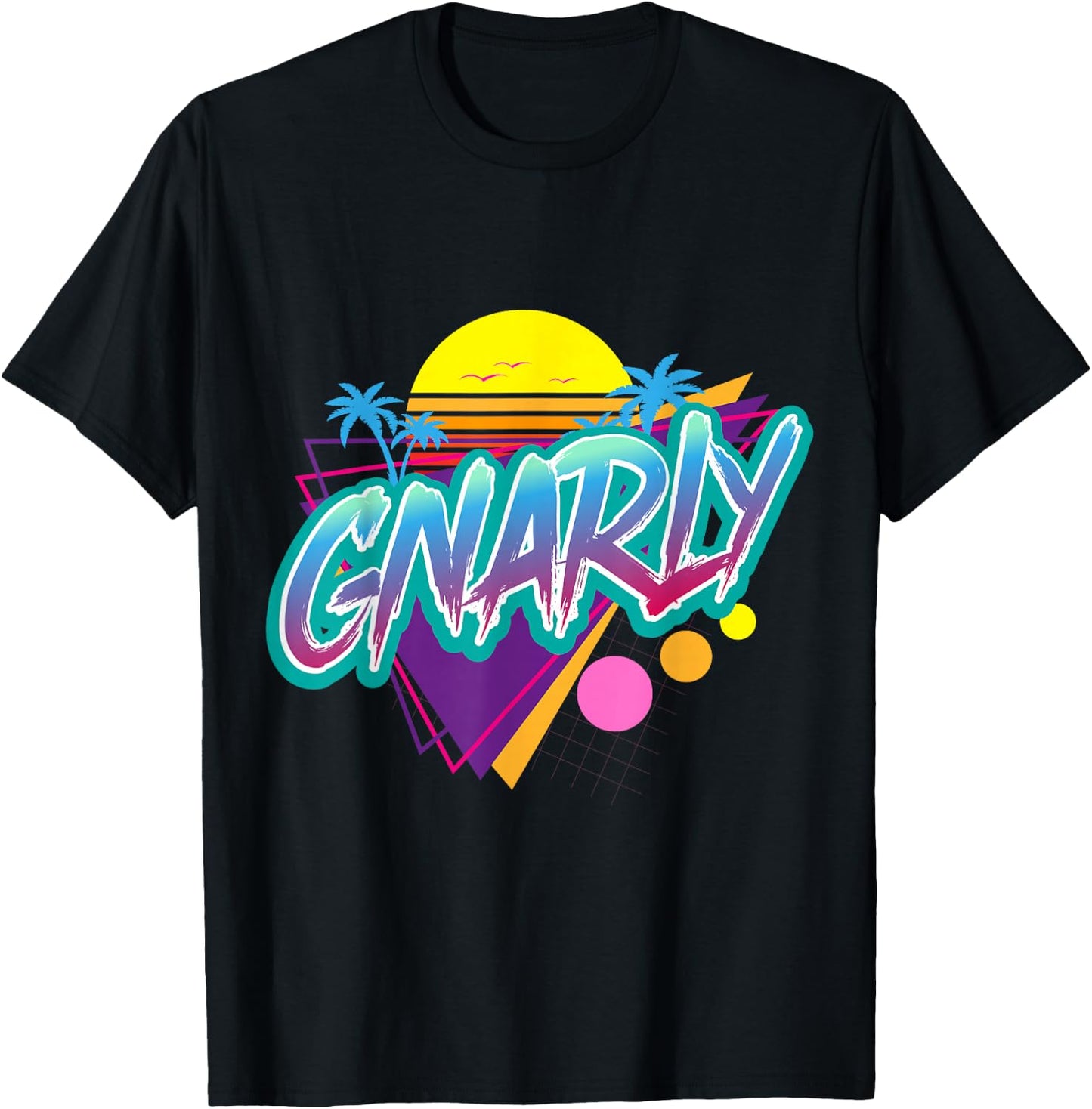 Gnarly Retro 1980s Nostalgic 80s - Retrowav T-Shirt - T-Shirt | Black