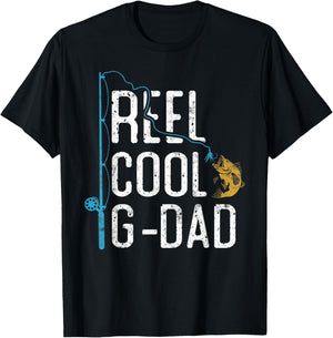 Fishing Reel Cool G-Dad Father’s Day Gift Fisherman G-Dad T-Shirt - T-Shirt | Black