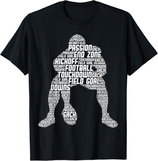 Football Lineman American Football Men Kids Boys Small T-Shirt - T-Shirt | Black