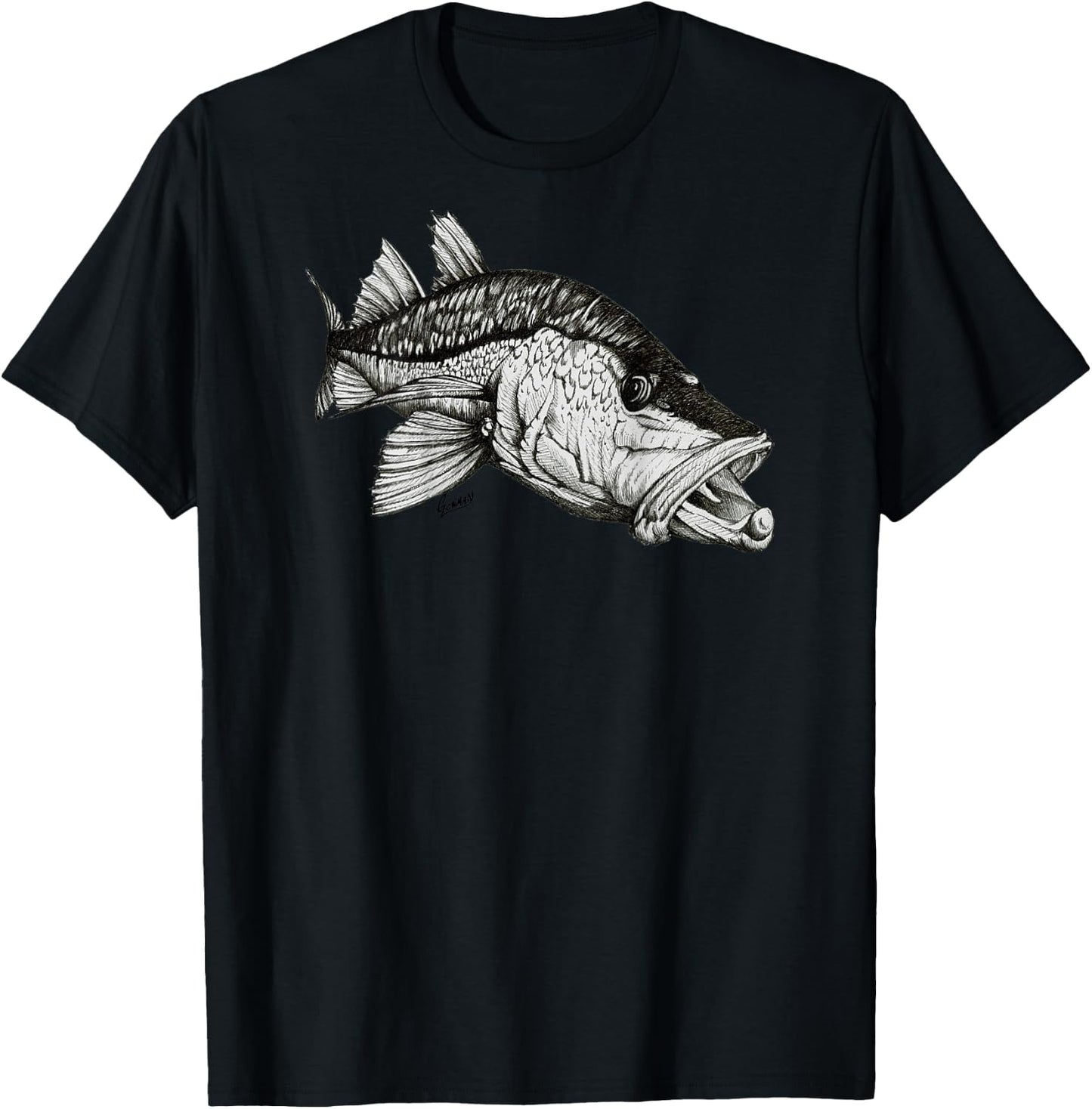 Snook (Robalo) Game Fish T-Shirt - T-Shirt | Black