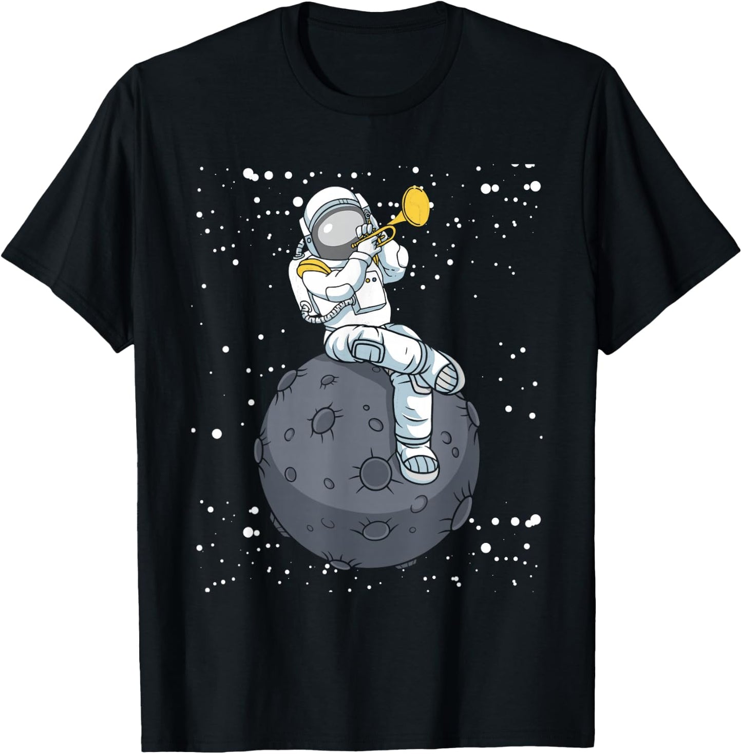 Astronaut Trumpet Player - Trumpeter Marching Band T-Shirt - T-Shirt | Black