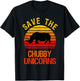 Save The Chubby Unicorns Retro Style Rhino T-Shirt - T-Shirt | Black