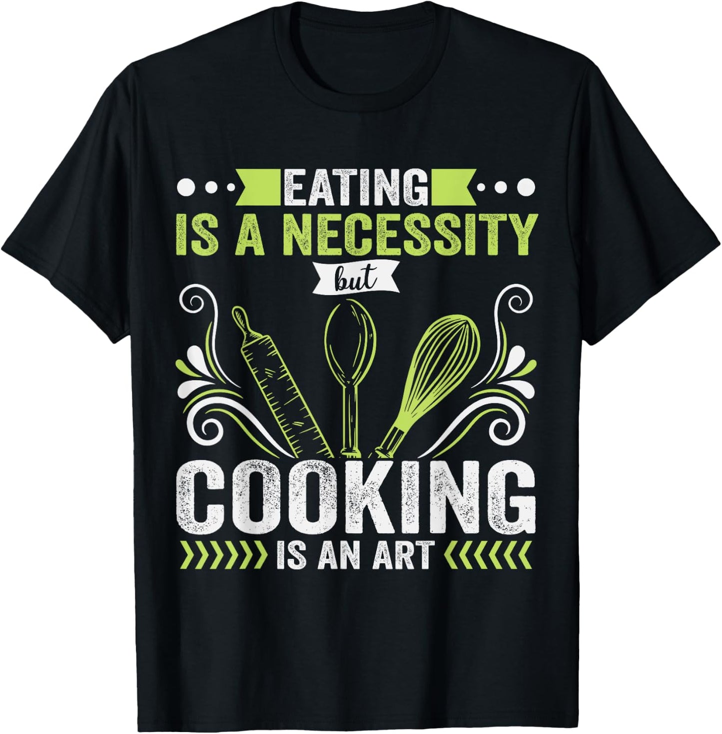 Gangster Chef Culinary Badass Mamas Cooking Is Necessity Art T-Shirt - T-Shirt | Black