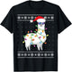 Alpaca Christmas Tree Funny Ugly Christmas Sweater T-Shirt - T-Shirt | Black