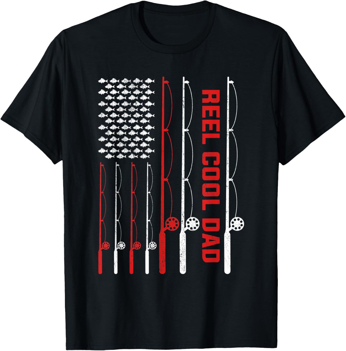 Reel Cool Dad Fathers Day Fishing T-Shirt - T-Shirt | Black