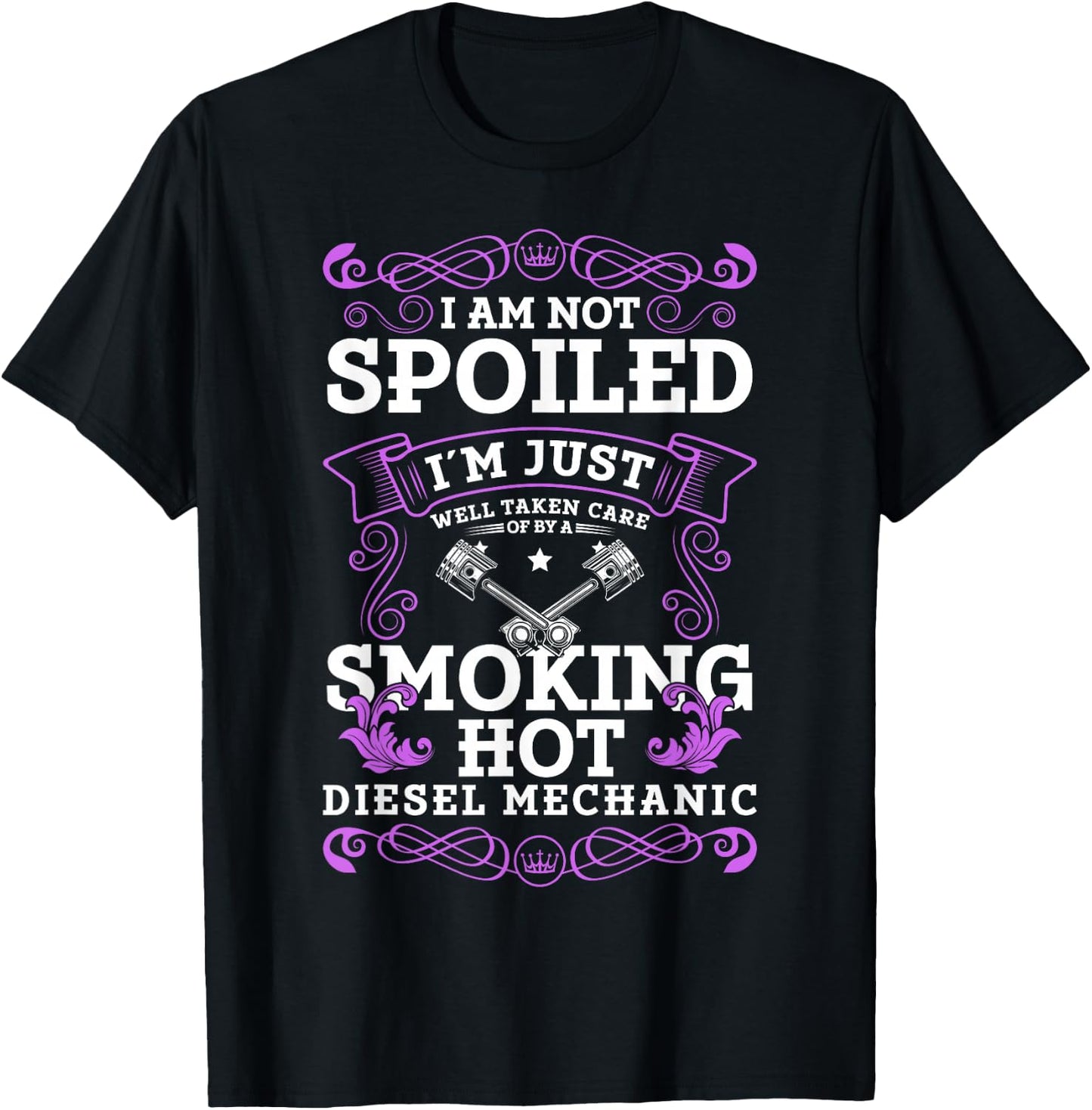 Diesel Mechanic Girlfriend Diesel Mechanic Woman T-Shirt - T-Shirt | Black