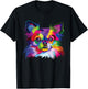Cute Rainbow Chihuahua Vibrant Canine Colorful Puppy Dog T-Shirt - T-Shirt | Black