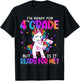 I'm Ready For 4th Grade Shirt Back To School 4th Grade Girls T-Shirt - T-Shirt | Black