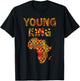 Cool African Kente Art Men Boys Kids African American Print Small T-Shirt - T-Shirt | Black