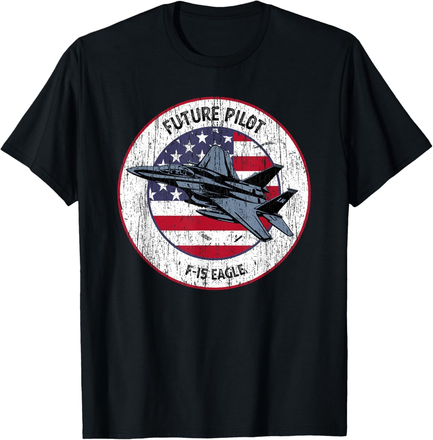 Future Pilot Fighter Jet Aircraft Airplane F-15 Eagle T-Shirt - T-Shirt | Black