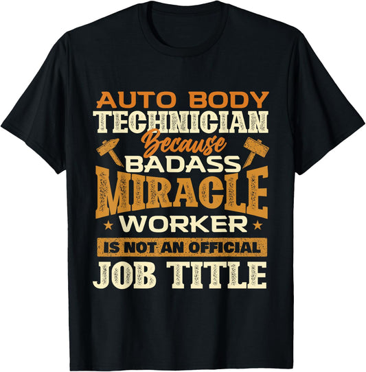 Auto Body Technician - Automotive Finisher Car Automotive T-Shirt - T-Shirt | Black