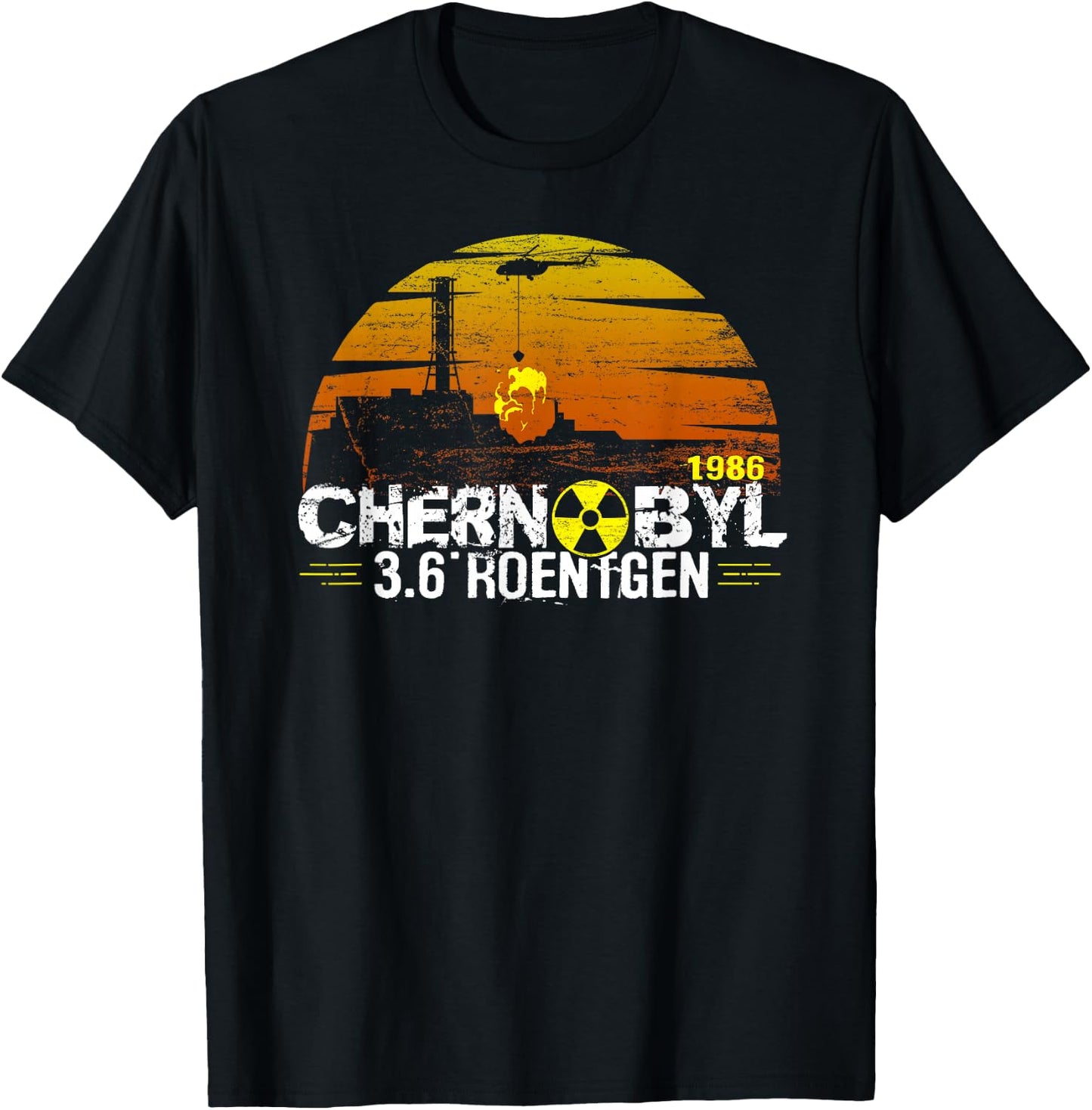 Chernobyl 3.6 Roentgen in 1986 Radiation zone USSR t shirt T-Shirt - T-Shirt | Black