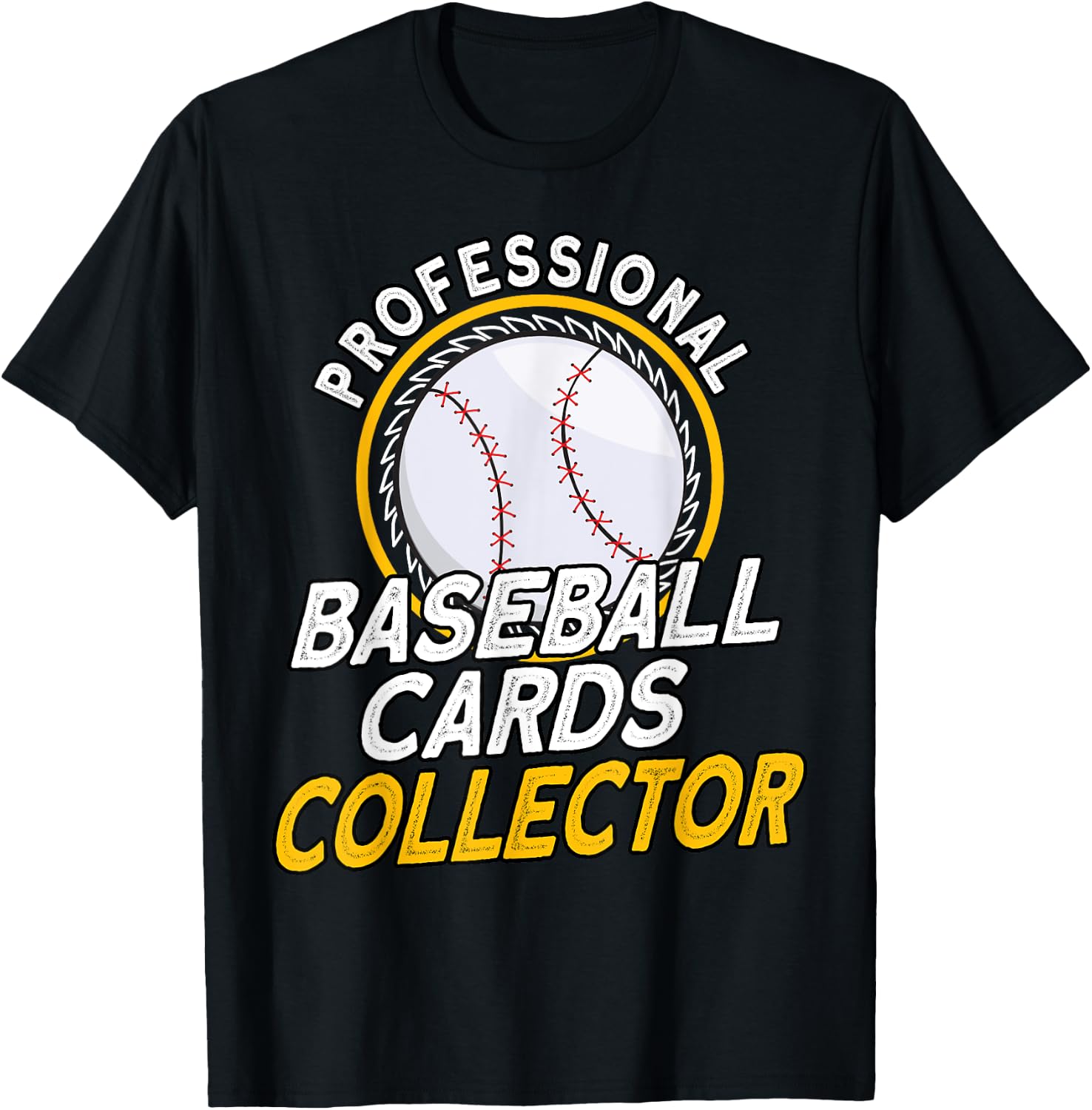 Professional Baseball Cards Collector Baseball Memorabilia T-Shirt - T-Shirt | Black