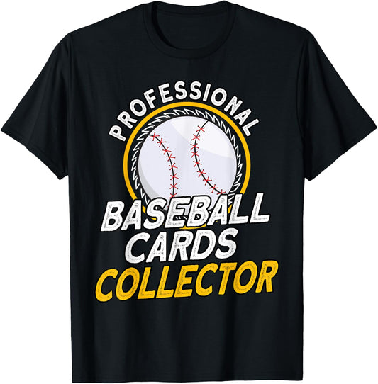 Professional Baseball Cards Collector Baseball Memorabilia T-Shirt - T-Shirt | Black