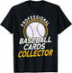 Professional Baseball Cards Collector Baseball Memorabilia T-Shirt - T-Shirt | Black