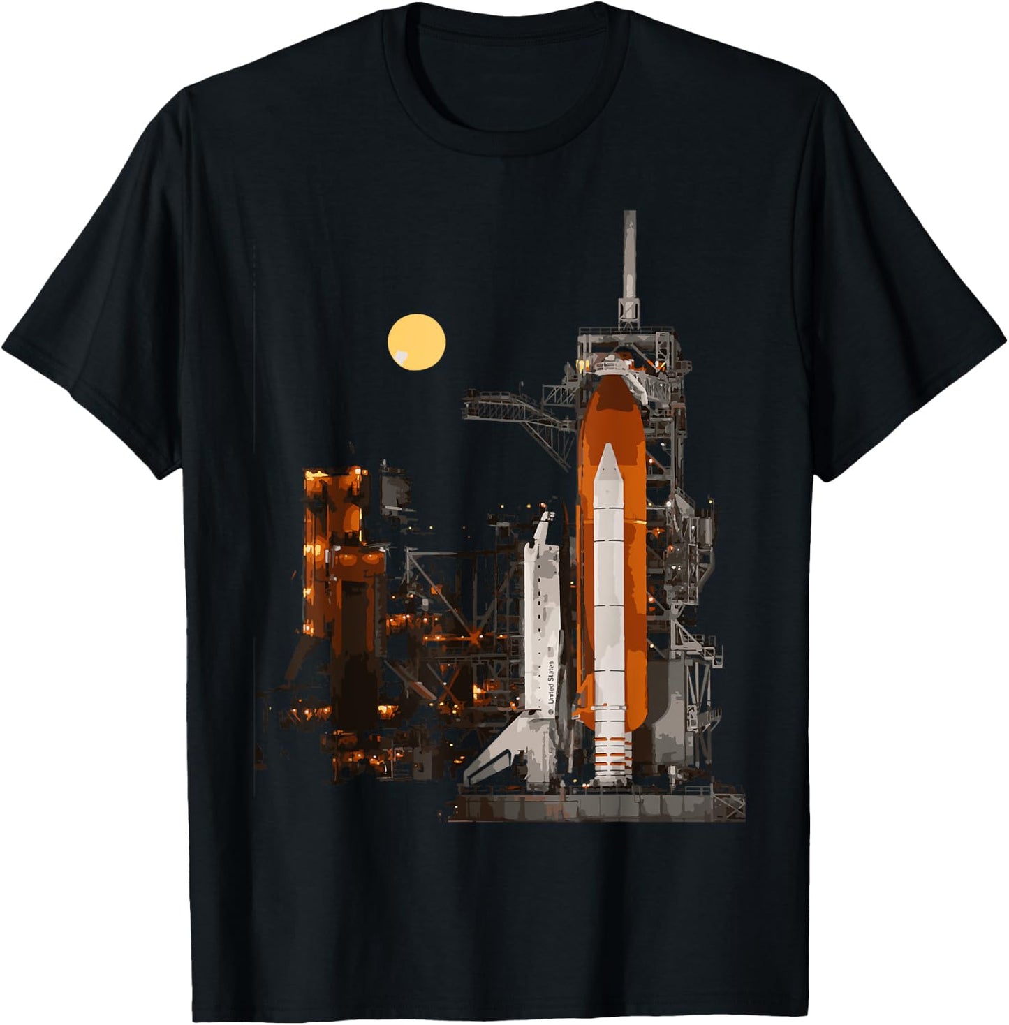 Space shuttle Kennedy Space Center in Cape Canaveral T-Shirt - T-Shirt | Black